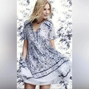 Anthropologie Maeve Canna Sheer Floral Dress (#3)